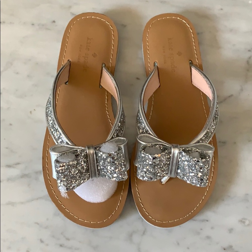 Kate spade silver flipflops